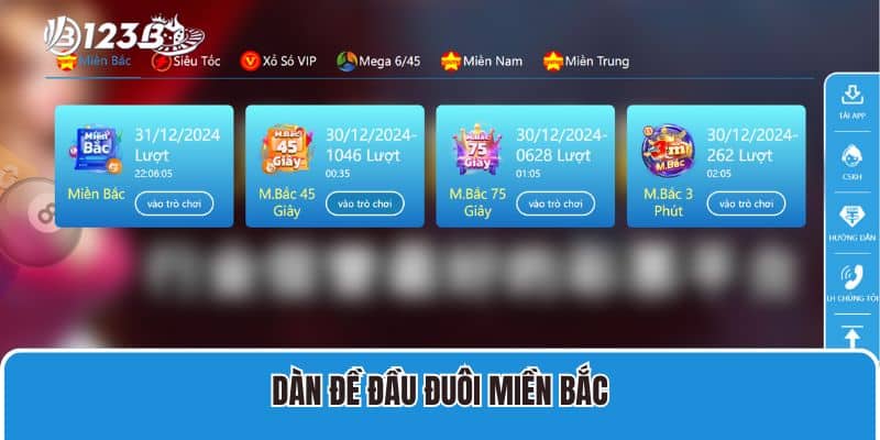 dàn đề đầu đuôi miền Bắc