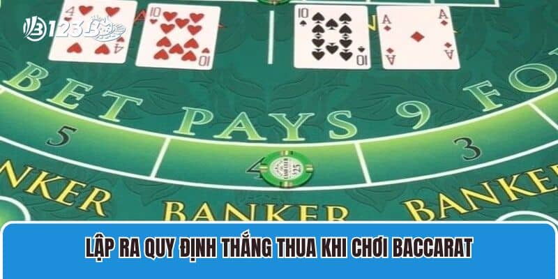 Lập ra quy định thắng thua khi chơi Baccarat