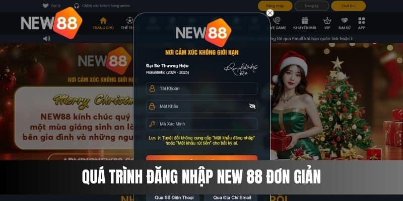 Quá trình đăng nhập NEW 88 đơn giản